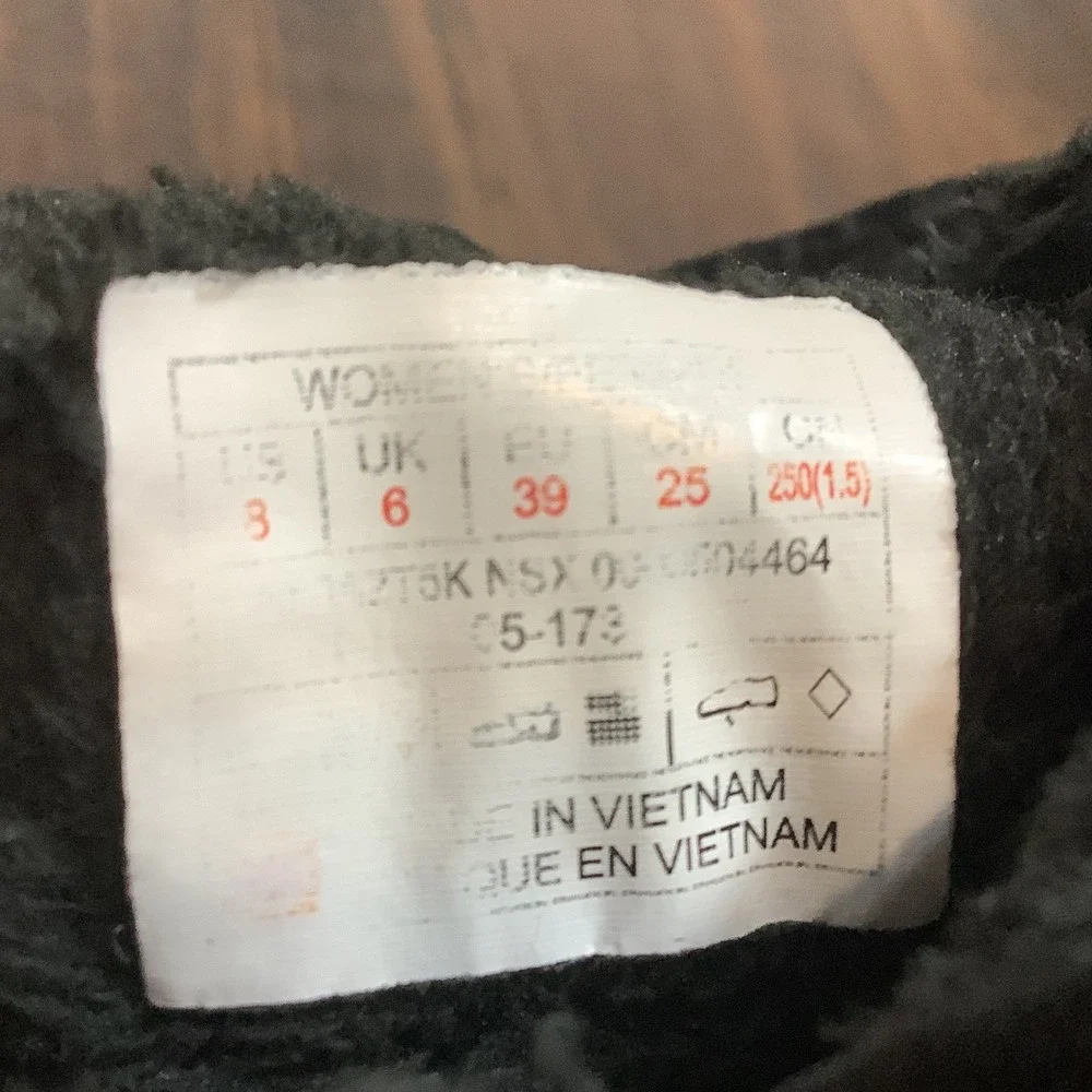 The North Face ThermoBall Button Boots Black Quilted Insulated Winter Size 8